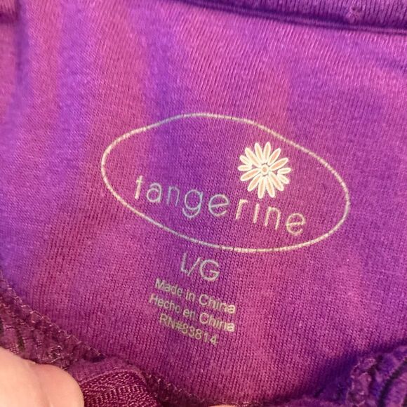 Tangerine Textured Purple Pull On Sweatershirt - Picture 3 of 8